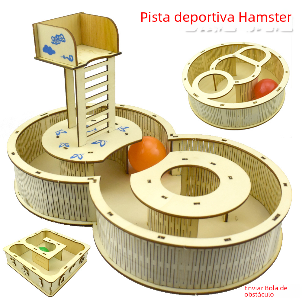 Wooden Hamster Exercise Tunnel and Climbing Platform