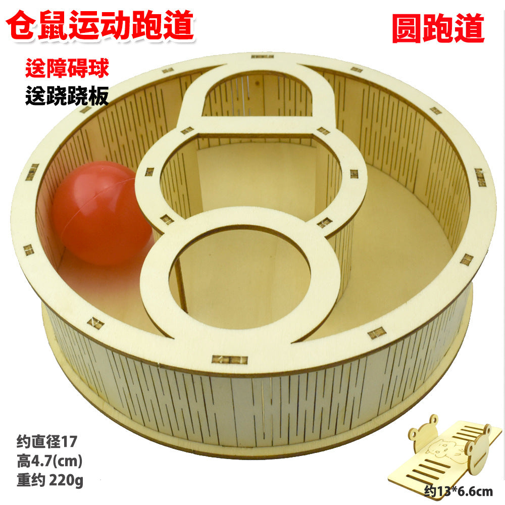 Wooden Hamster Exercise Tunnel and Climbing Platform