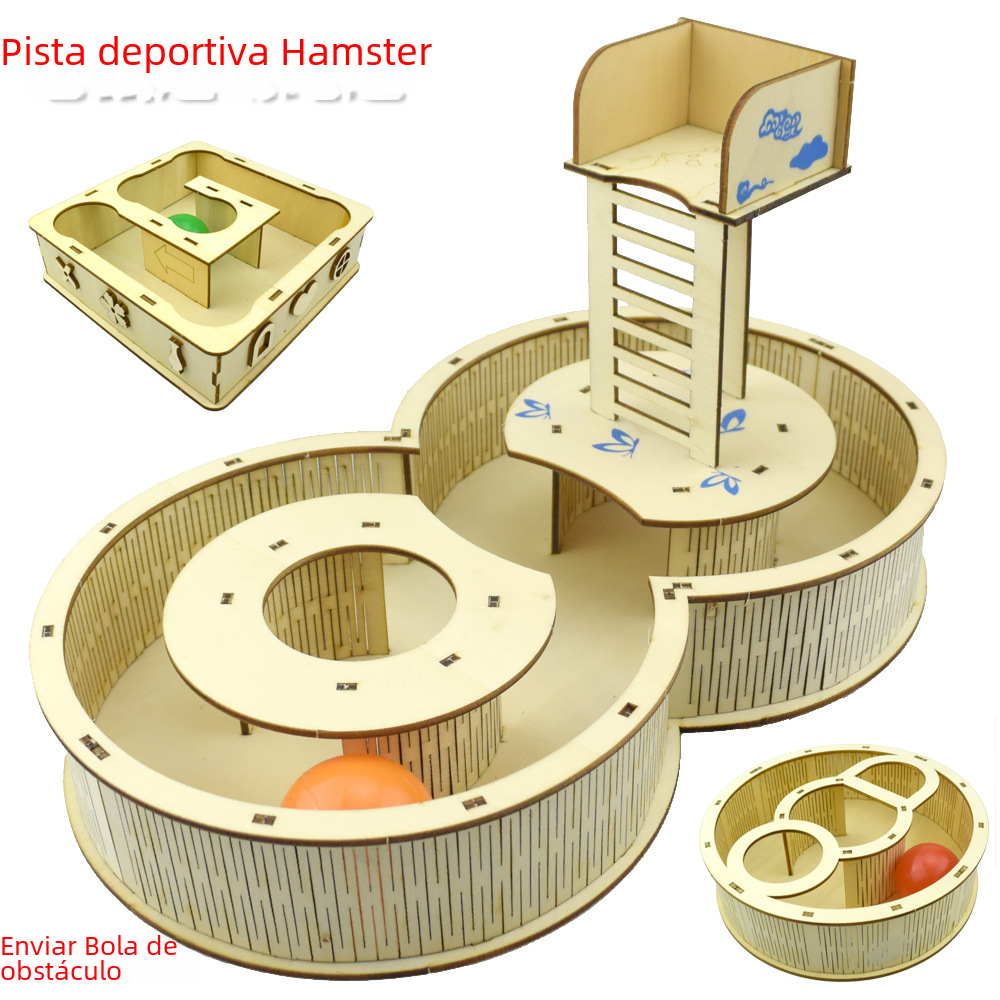 Wooden Hamster Exercise Tunnel and Climbing Platform